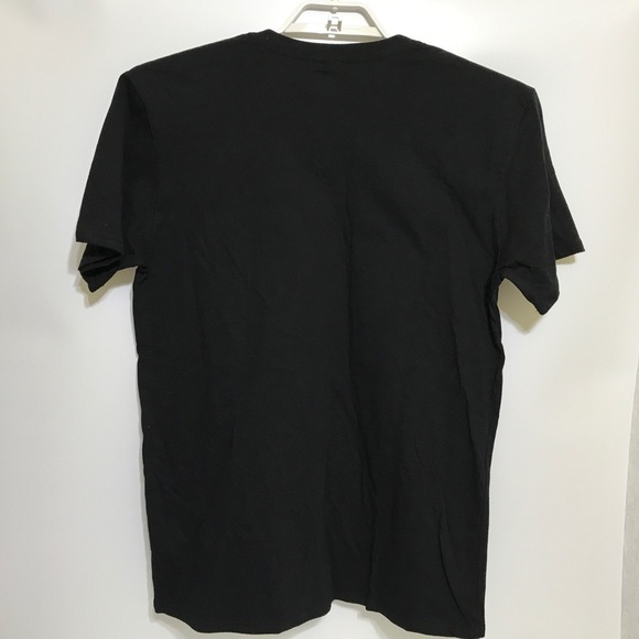GILDAN BLACK V- Neck Tee Shirt Large 2020 - Picture 2 of 4